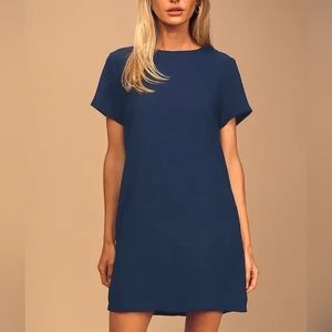 Lulus Shift Navy Blue Shift Dress Size XS